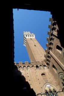 Italie, toscane, sienne, piazza del campo, place, campanile, palais public,