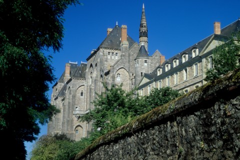 France, region pays de loire, sarthe, riviere, solesmes, abbaye, edifice religieux,