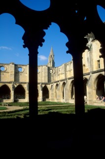 France, ile de france, val d'oise, asnieres sur oise, abbaye de royaumont, cloitre, monastere, edifice religieux, art gothique, cloitre, eglise, colonnes,