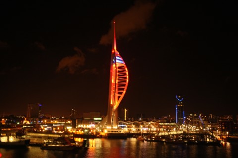 France, Haute Normandie / angleterre, seine maritime, le havre / portsmouth, traversee trans manche, a bord du ferry boat, norman voyager, navigation, nuit, port de portsmouth,