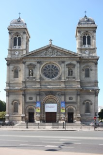France, ile de france, paris 7e arrondissement, eglise saint Francois xavier, detail facade,