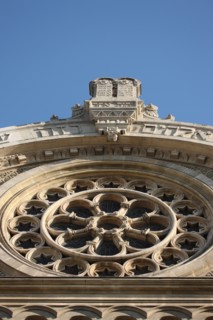 France, ile de france, paris 9e arrondissement, grande synagogue de paris, 44 rue de la victoire, religion, judaisme, detail facade,