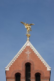 France, ile de france, paris 17e arrondissement, rue saint jean, eglise saint michel des batignolles, archange saint michel, religion catholique, architecte bernard haubold,