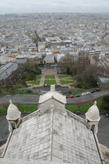 basilique du Sacre coeur, vue sur paris depuis le tour du dome