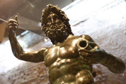 France, Haute Normandie, eure, pays d'evreux, evreux, archeveche, musee municipal, salle gallo romaine, statue de jupiter trouvee en 1840,