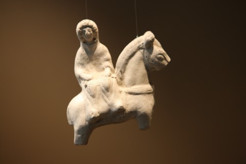 France, Haute Normandie, eure, pays d'evreux, evreux, archeveche, musee municipal, salle gallo romaine, statuette d'epona,