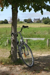 France, Basse Normandie, manche, pays de la baie, voie verte, a proximite des cheris, cyclistes, velo,