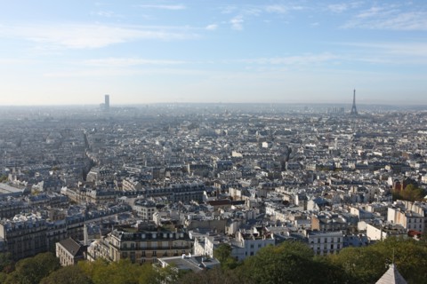 France, ile de france, paris 18e arrondissement, butte montmartre, basilique du sacre coeur, panorama depuis le dome, vue generale, paysage urbain,