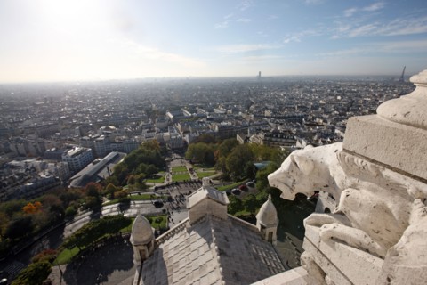 France, ile de france, paris 18e arrondissement, butte montmartre, basilique du sacre coeur, panorama depuis le dome, vue generale, paysage urbain,