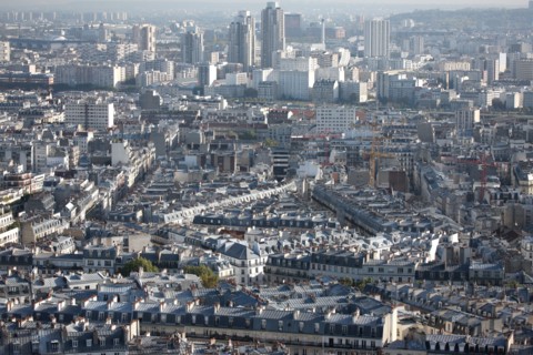 France, ile de france, paris 18e arrondissement, butte montmartre, basilique du sacre coeur, panorama depuis le dome, vue generale, paysage urbain,