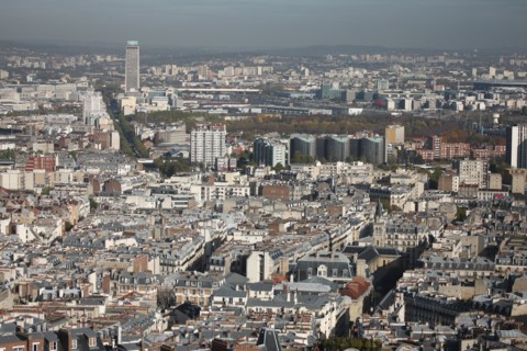 France, ile de france, paris 18e arrondissement, butte montmartre, basilique du sacre coeur, panorama depuis le dome, vue generale, paysage urbain,