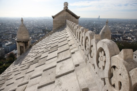 France, ile de france, paris 18e arrondissement, butte montmartre, basilique du sacre coeur, panorama depuis le dome, vue generale, paysage urbain,