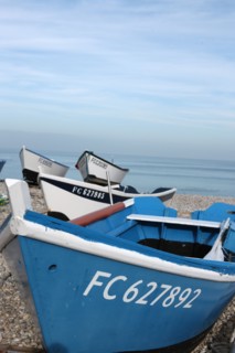 France, Haute Normandie, seine maritime, pays des hautes falaises, etretat, yport plage, galets, falaise d'amont, barques, caiques, bateaux, canots, impressionnisme,