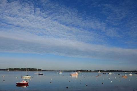 France, Bretagne, morbihan, golfe du morbihan, locmariaquer, mer, eau, bateaux, naires, voiliers, village, port,