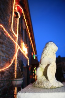 France, Decorated house for christmas