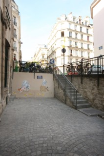 France, Ile de France, paris 5e arrondissement, rue jean de beauvais, denivellation, escaliers, rue sur plusieurs niveaux,