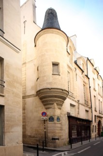 France, Ile de France, paris 6e arrondissement, ue hautefeuille, tourelle angle avec l'impasse hautefeuille