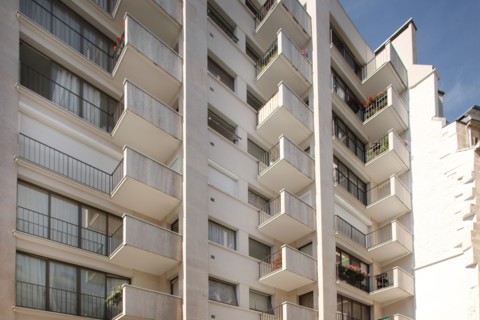 France, Building with facade in zigzag