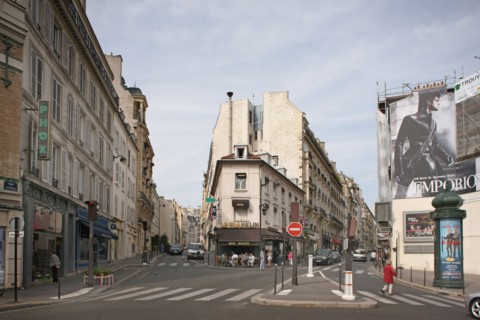 France, Ile de France, paris 16e arrondissement, place du costa rica, carrefour circulaire, batiments d'angle,