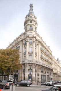 France, Ile de France, paris 16e arrondissement, place du costa rica, carrefour circulaire, batiments d'angle,