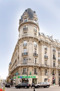 France, Ile de France, paris 16e arrondissement, place du costa rica, carrefour circulaire, batiments d'angle,