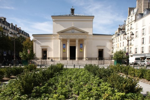 France, Ile de France, paris 17e arrondissement, place dr felix lobligeois, eglise sainte marie des batignolles, edifice religieux,