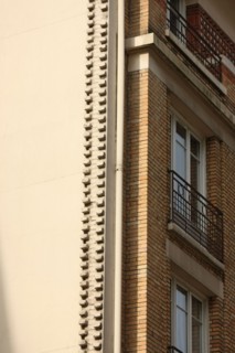 France, Ile de France, paris 18e arrondissement, 227 rue marcadet, immeuble avec pierre d'attente, fermeture eclair,