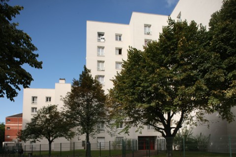 France, Ile de France, paris 20e arrondissement, rue vitruve, imeubles en zigzag pres du boulevard davout,