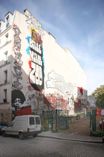 France, Ile de France, paris 20e arrondissement, belleville, rue ramponneau, parcelle vide,