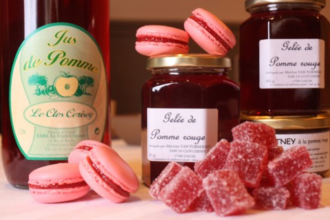 France, Haute Normandie, eure, evreux/gauciel, restaurant la gazette, chef xavier buzieux, dessert a base de pomme rouge produite par stephane et martine van thornout a gauciel,