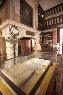 France, Haute Normandie, eure, beaumesnil, chateau, musee de la reliure, interieur,