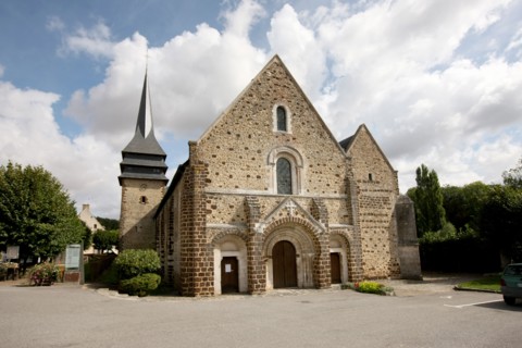 France, Basse Normandie, orne, pays d'avre et d'iton, tillieres sur avre, eglise, porche,