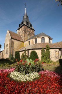 France, Basse Normandie, orne, pays d'avre et d'iton, breteuil sur iton, eglise, realisee en pierre de grison,