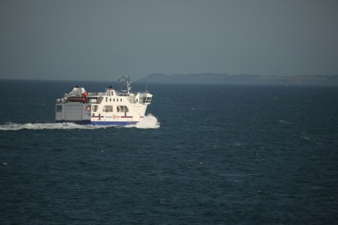France, Bretagne, morbihan, quiberon, port maria, bateaux, chalutiers, ferry assurant la liaison avec belle ile en mer, compagnie oceane,