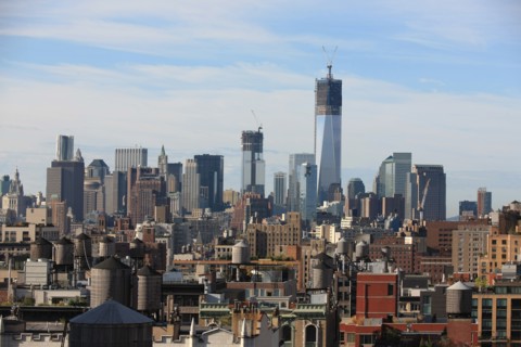 usa, etat de New York, New York City, Manhattan, Chelsea, buildings, reservoirs, depuis la terrasse de de l'hotel Four Points by Sheraton, 160W 25th, empire state,