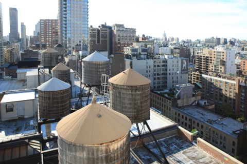 usa, etat de New York, New York City, Manhattan, Chelsea, buildings, reservoirs, depuis la terrasse de de l'hotel Four Points by Sheraton, 160W 25th, empire state,