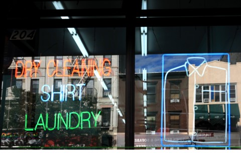 usa, etat de New York, New York City, Manhattan, Chelsea, buildings, rue, 8th avenue, magasin, laundry, blanchisserie,