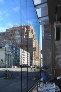 usa, etat de New York, New York City, Manhattan, Chelsea, buildings, rue, 8th avenue, buildings, starbucks cafe, logo,