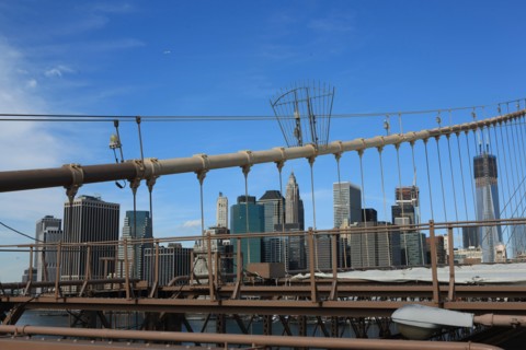 usa, etat de New York, New York City, Manhattan, brooklyn, pont de brooklyn bridge, pietons, vehicules, jogging, circulation, pointe de Manhattan,