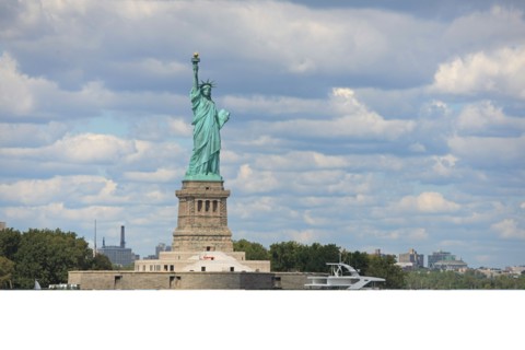 usa, etat de New York, New York City, Manhattan, financial district, pointe de Manhattan, ferry pour Staten Island, buildings, baie, bateaux, statue de la liberte, Bartholdi,