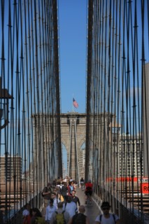usa, etat de New York, New York City, Manhattan, brooklyn, pont de brooklyn bridge, pietons, vehicules, jogging, circulation, pointe de Manhattan,