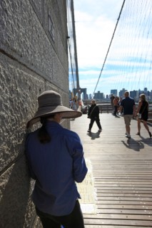 usa, etat de New York, New York City, Manhattan, brooklyn, pont de brooklyn bridge, pietons, vehicules, jogging, circulation, pointe de Manhattan,
