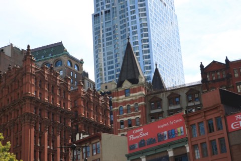 usa, etat de New York, New York City, Manhattan, financial district, buildings,