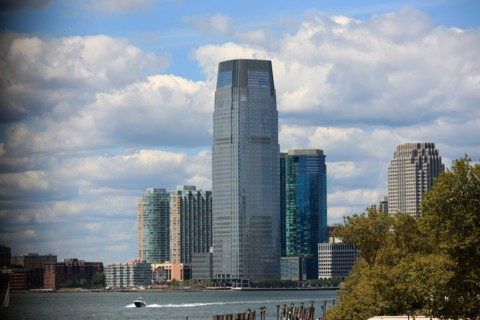 usa, etat de New York, New York City, Manhattan, financial district, pointe de Manhattan, ferry pour Staten Island, buildings,