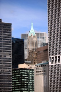 usa, etat de New York, New York City, Manhattan, financial district, pointe de Manhattan, ferry pour Staten Island, buildings, baie, bateaux, statue de la liberte, Bartholdi,