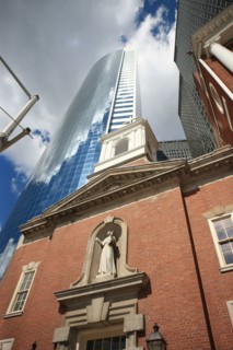 usa, etat de New York, New York City, Manhattan, financial district, pointe de Manhattan, chapelle, buildings,