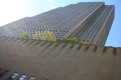 usa, etat de New York, New York City, Manhattan, Broadway, vers Rockfeller Center, buildings, rue,
