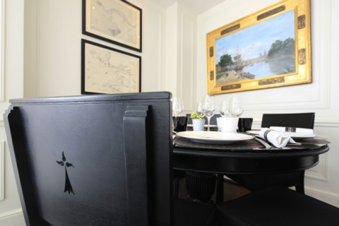 France, ile de france, paris 6e arrondissement, 9 rue de l'Ecole de Medecine, creperie restaurant, compagnie de bretagne, decoration de pierre yves rochon, architecte, 
Date : 2011-2012