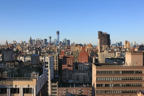 usa, state of New York, NYC, Manhattan, Chelsea, 25th W, depuis la terrasse de l'hotel Four Points by Sheraton, reservoirs a eau, toits, buildings,