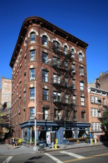 usa, state of New York, NYC, Manhattan, Greenwich Village, maison, angle, corner, escaliers,